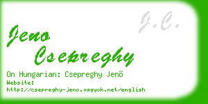 jeno csepreghy business card